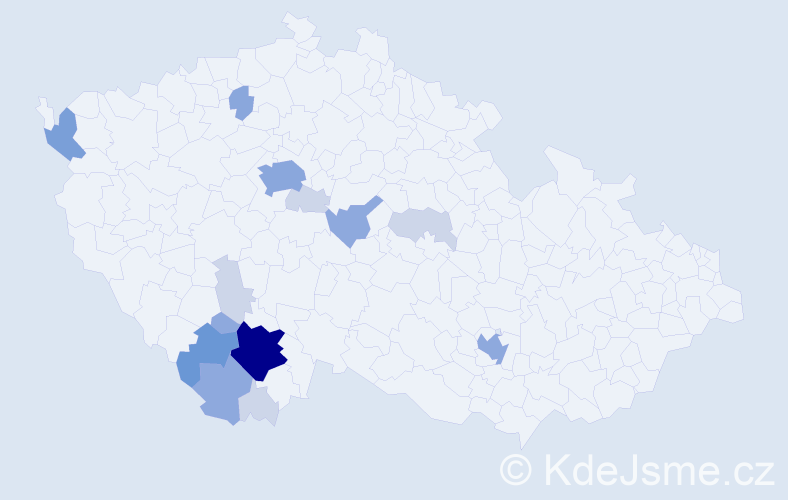 Příjmení: 'Rotbauer', počet výskytů 41 v celé ČR