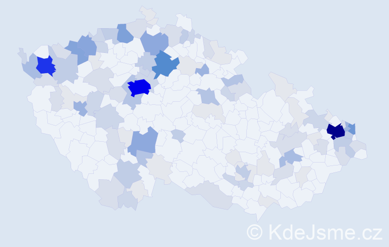 Příjmení: 'Balogh', počet výskytů 368 v celé ČR