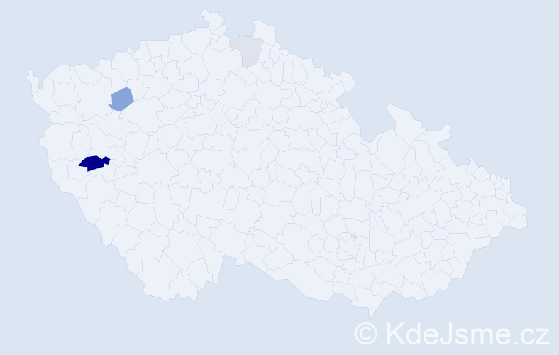 Příjmení: 'Haslová', počet výskytů 8 v celé ČR