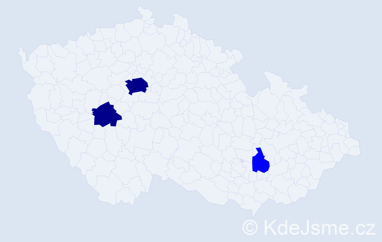 Příjmení: 'Rebljan', počet výskytů 5 v celé ČR