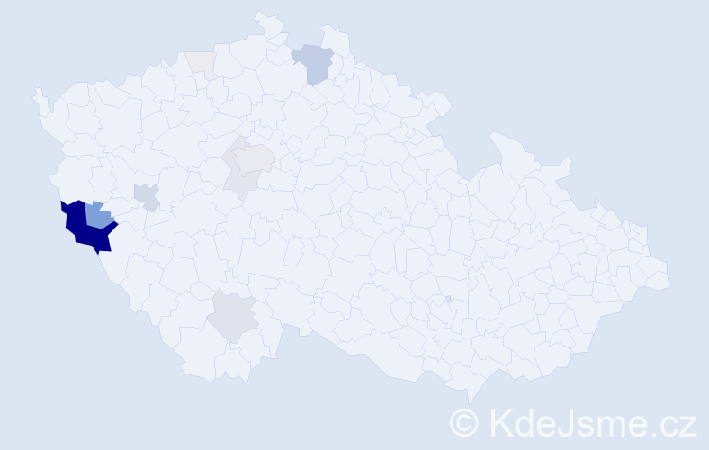 Příjmení: 'Paidar', počet výskytů 63 v celé ČR