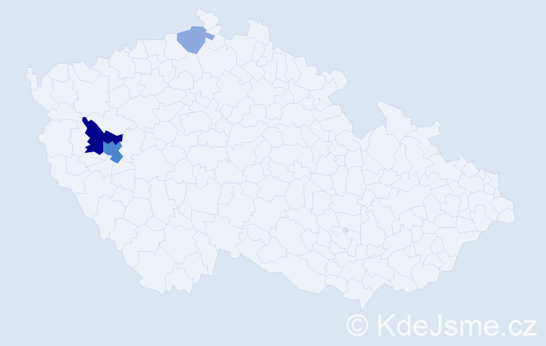 Příjmení: 'Vicendová', počet výskytů 11 v celé ČR