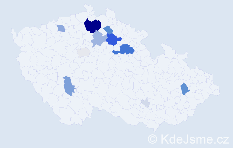Příjmení: 'Matohlínová', počet výskytů 18 v celé ČR