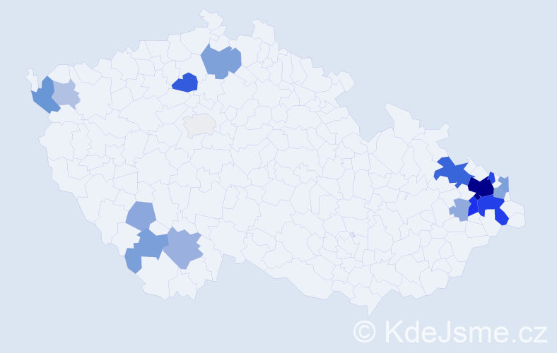 Příjmení: 'Lariš', počet výskytů 54 v celé ČR