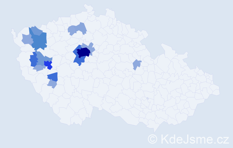 Příjmení: 'Míkovec', počet výskytů 48 v celé ČR