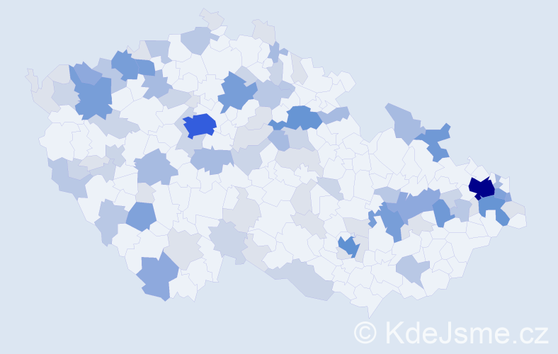 Příjmení: 'Fedor', počet výskytů 281 v celé ČR