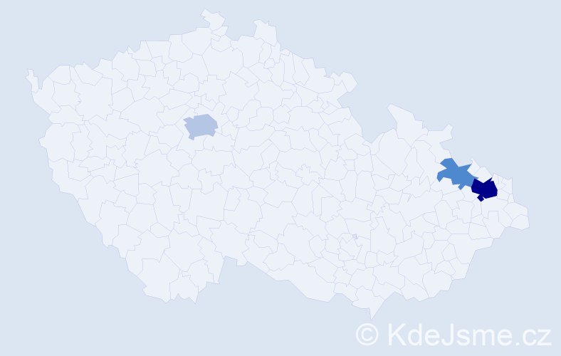 Příjmení: 'Czaderna', počet výskytů 8 v celé ČR