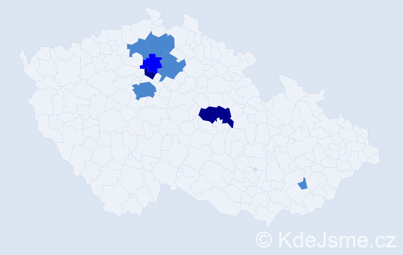 Příjmení: 'Pförtner', počet výskytů 13 v celé ČR