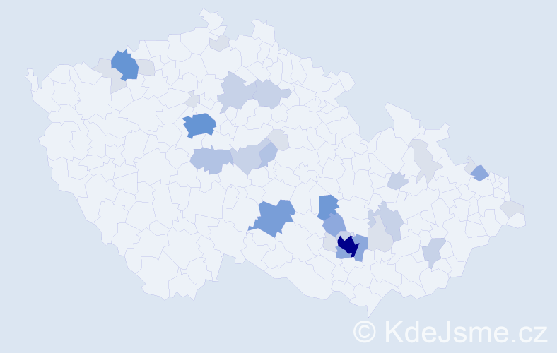 Příjmení: 'Krásenská', počet výskytů 100 v celé ČR
