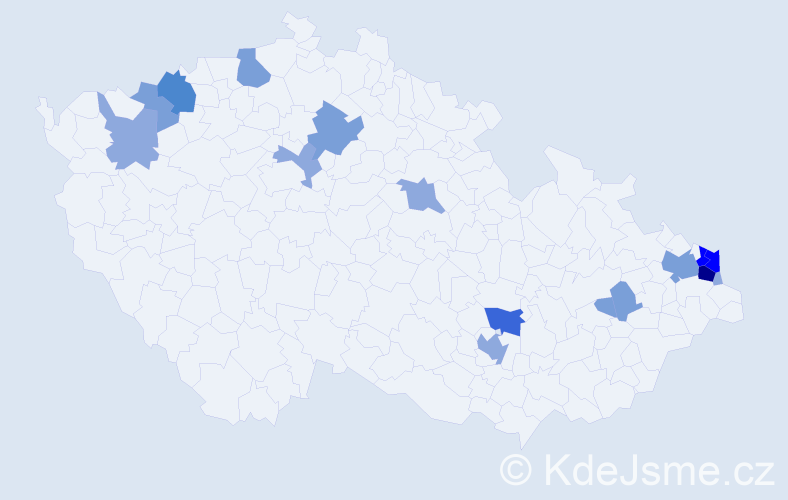 Příjmení: 'Regec', počet výskytů 41 v celé ČR