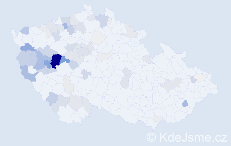 Příjmení: 'Kroc', počet výskytů 263 v celé ČR