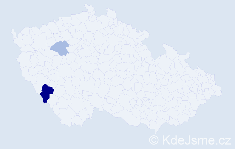 Příjmení: 'Mohrbachová', počet výskytů 4 v celé ČR