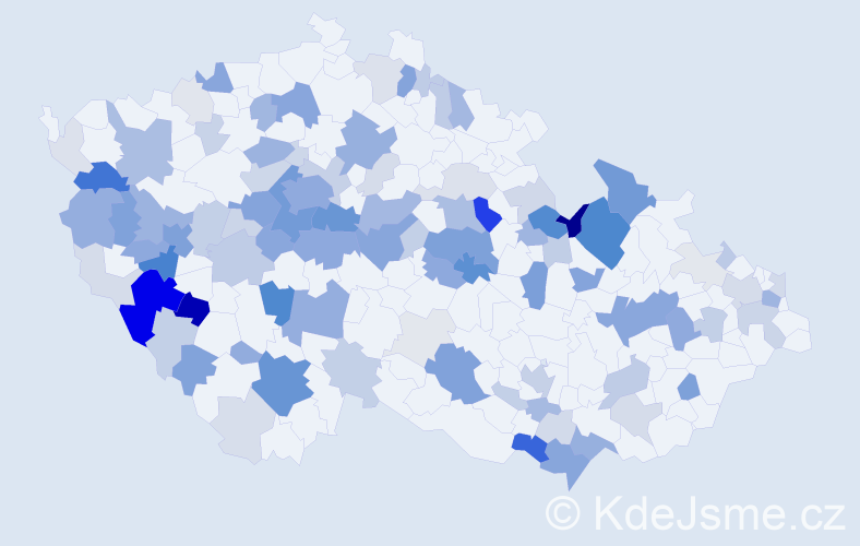 Příjmení: 'Mikulášová', počet výskytů 405 v celé ČR