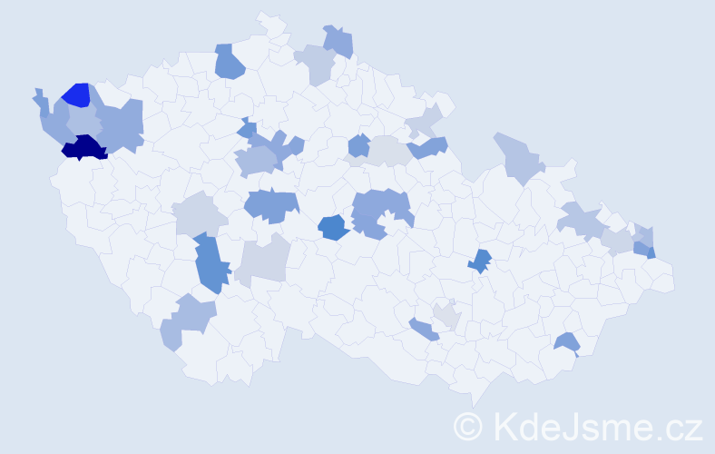 Příjmení: 'Bernáthová', počet výskytů 89 v celé ČR