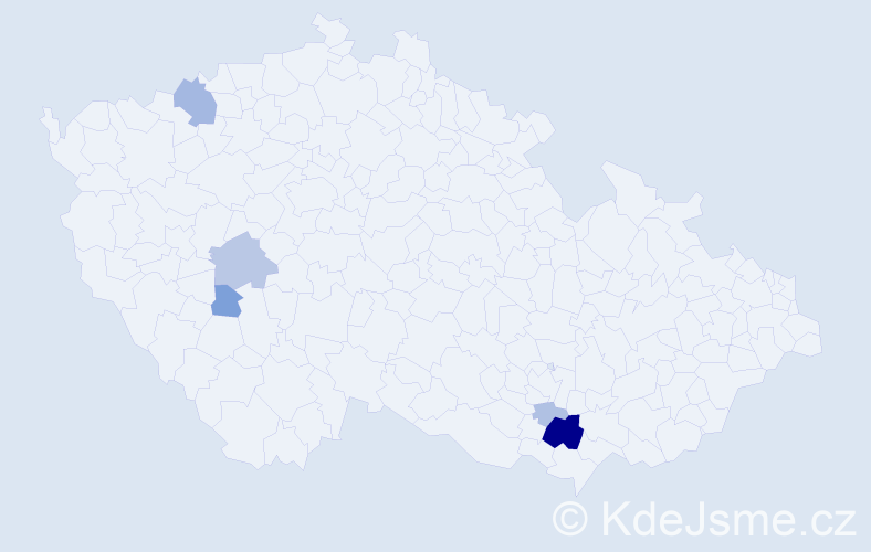 Příjmení: 'Wittmanová', počet výskytů 16 v celé ČR