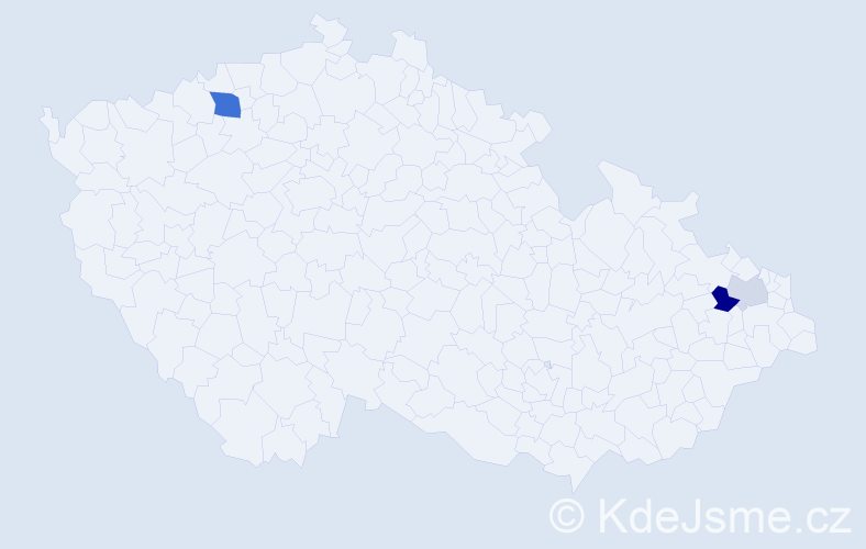 Příjmení: 'Samul', počet výskytů 6 v celé ČR