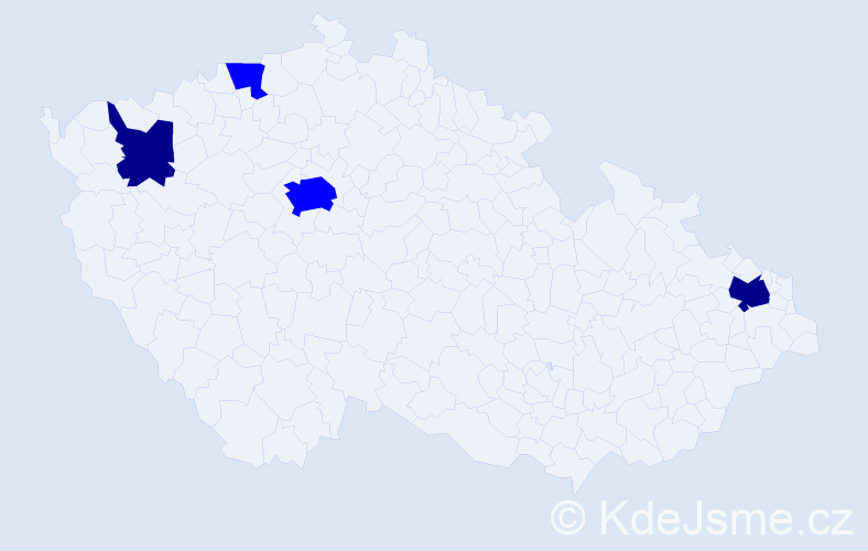 Příjmení: 'Winterstein', počet výskytů 6 v celé ČR