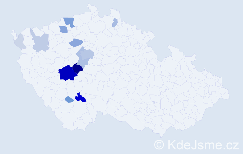 Příjmení: 'Svojtka', počet výskytů 63 v celé ČR
