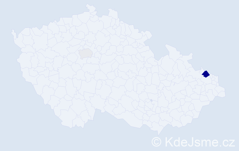 Příjmení: 'Višnická', počet výskytů 4 v celé ČR