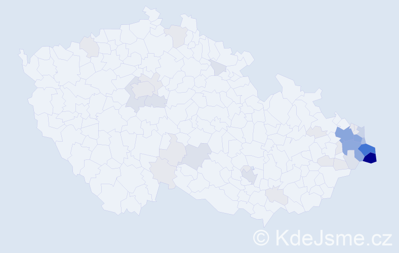 Příjmení: 'Bulawa', počet výskytů 146 v celé ČR