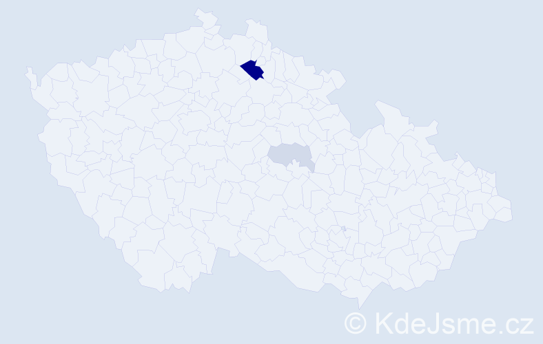 Příjmení: 'Beksová', počet výskytů 8 v celé ČR