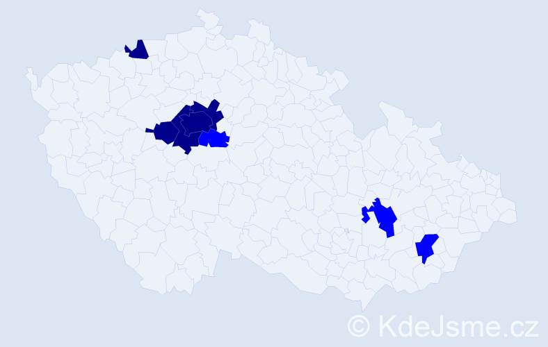 Příjmení: 'Spirovová', počet výskytů 13 v celé ČR