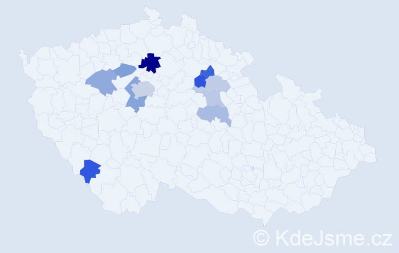 Příjmení: 'Limprecht', počet výskytů 19 v celé ČR