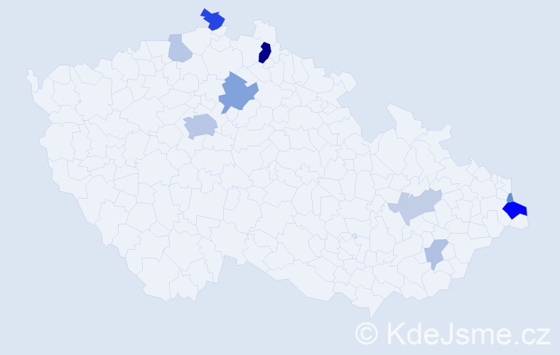 Příjmení: 'Pauly', počet výskytů 24 v celé ČR