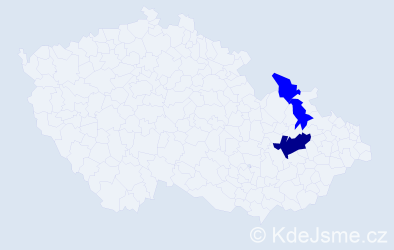 Příjmení: 'Temnák', počet výskytů 4 v celé ČR