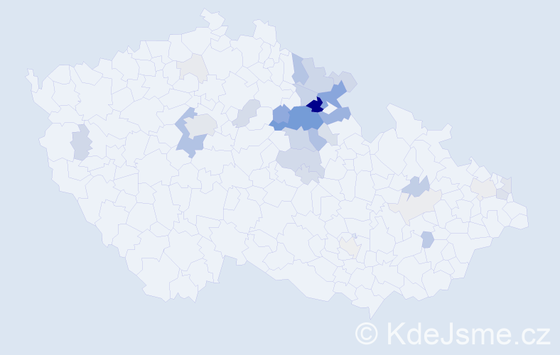 Příjmení: 'Runštuková', počet výskytů 131 v celé ČR