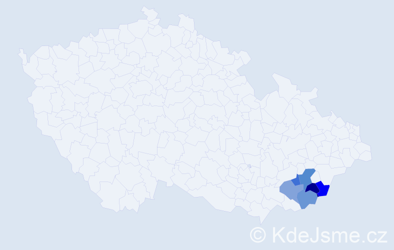 Příjmení: 'Máťa', počet výskytů 7 v celé ČR