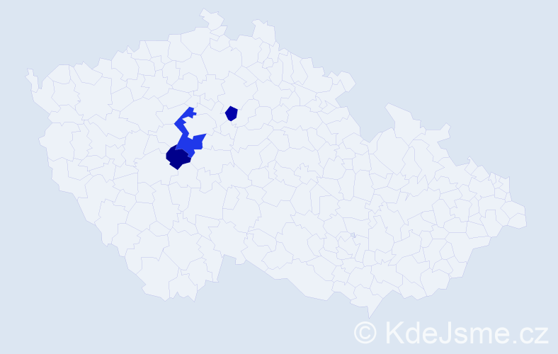 Příjmení: 'Hallmann', počet výskytů 5 v celé ČR