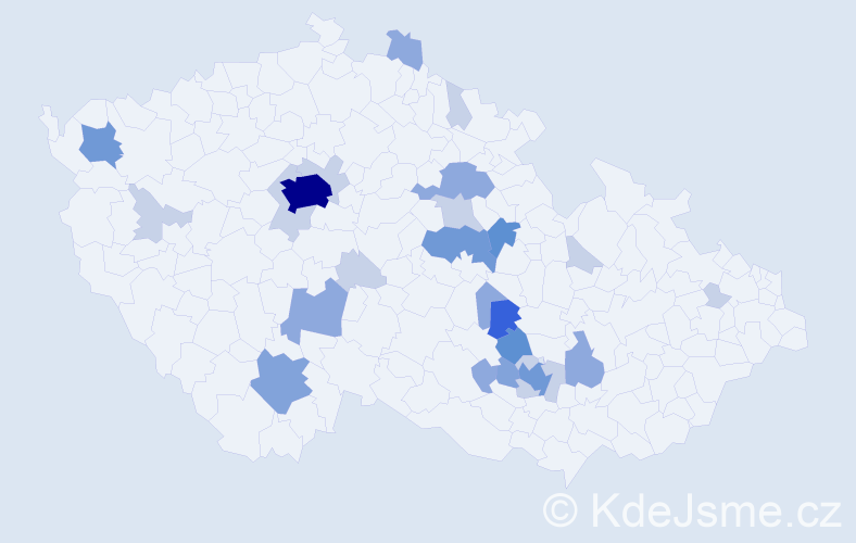 Příjmení: 'Sys', počet výskytů 69 v celé ČR