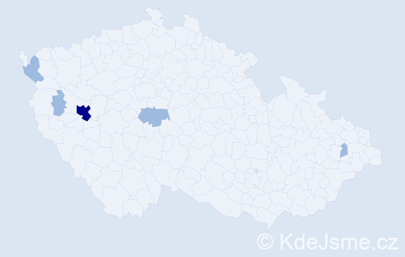 Příjmení: 'Hufeisl', počet výskytů 8 v celé ČR