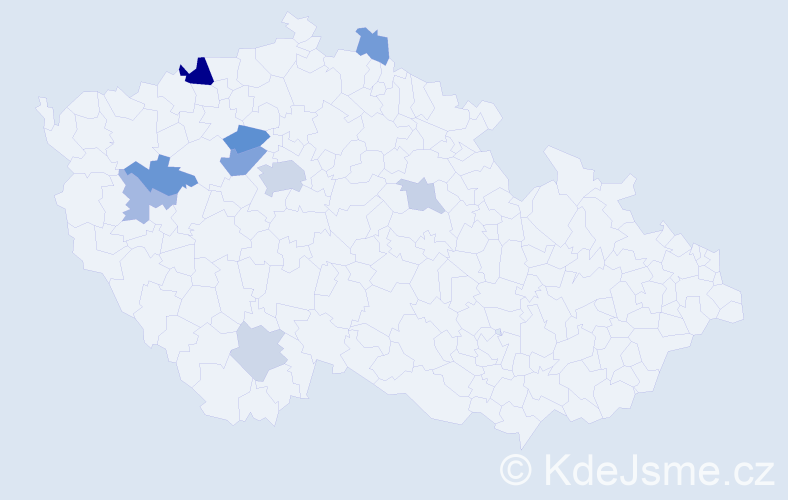 Příjmení: 'Bakajsová', počet výskytů 21 v celé ČR