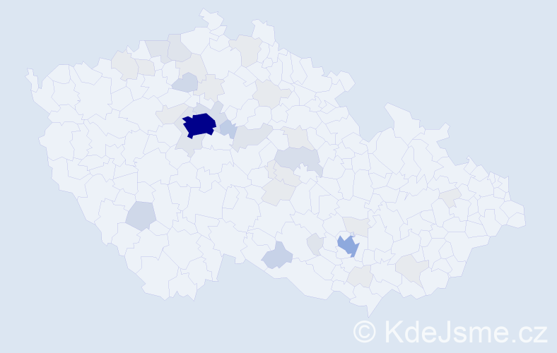 Příjmení: 'Dovhanych', počet výskytů 122 v celé ČR