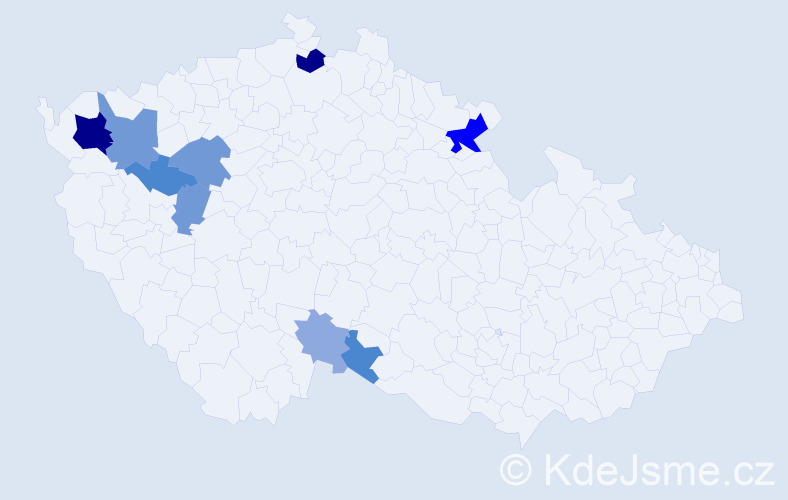 Příjmení: 'Správka', počet výskytů 29 v celé ČR