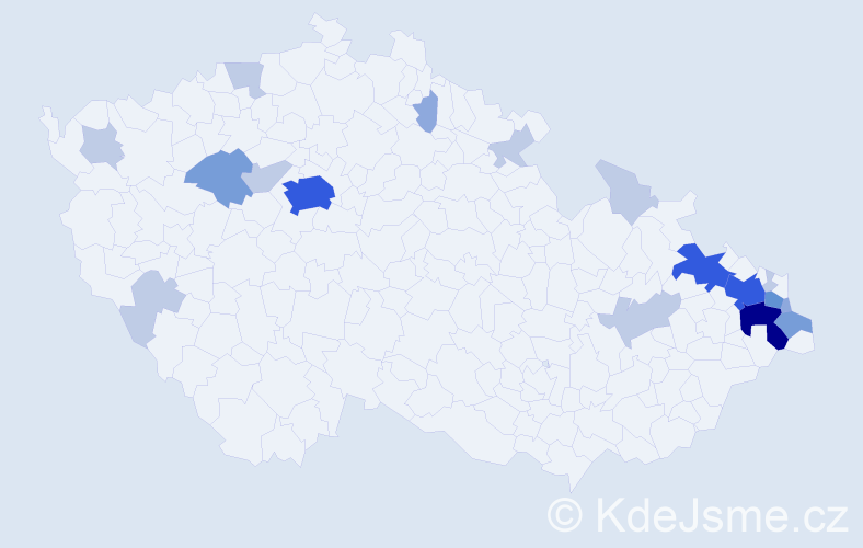 Příjmení: 'Metzová', počet výskytů 50 v celé ČR