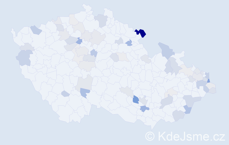 Příjmení: 'Gabrišová', počet výskytů 159 v celé ČR