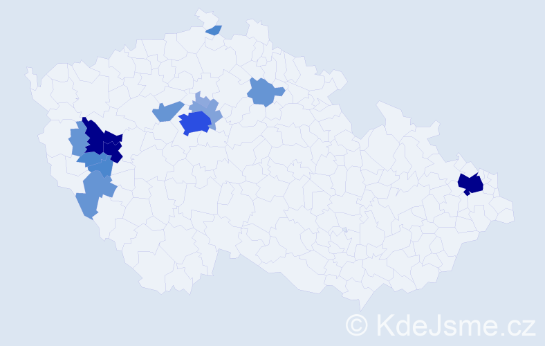 Příjmení: 'Plocar', počet výskytů 56 v celé ČR