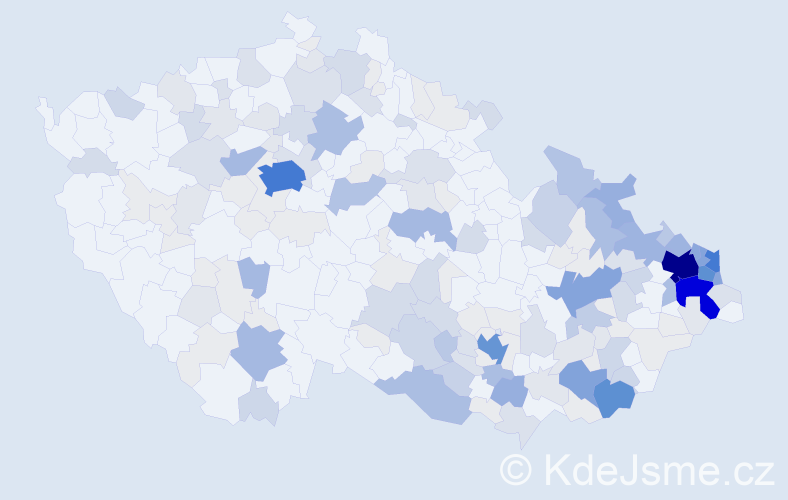 Příjmení: 'Kolek', počet výskytů 753 v celé ČR