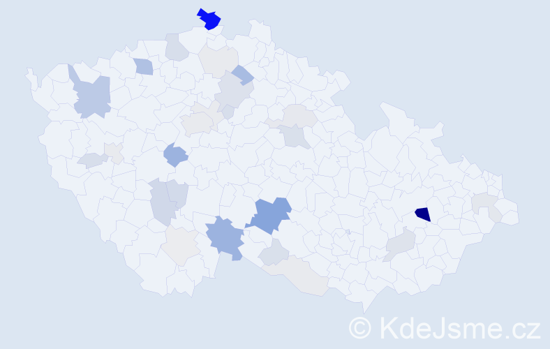 Příjmení: 'Patkaň', počet výskytů 119 v celé ČR