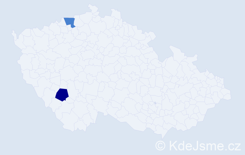 Příjmení: 'Pákozdy', počet výskytů 4 v celé ČR