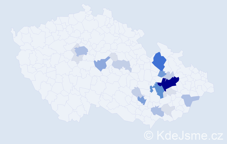 Příjmení: 'Talanda', počet výskytů 81 v celé ČR