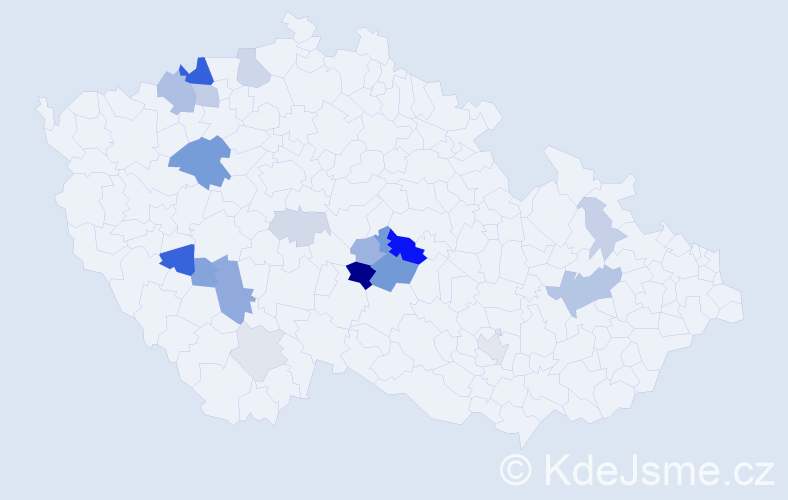 Příjmení: 'Krov', počet výskytů 50 v celé ČR