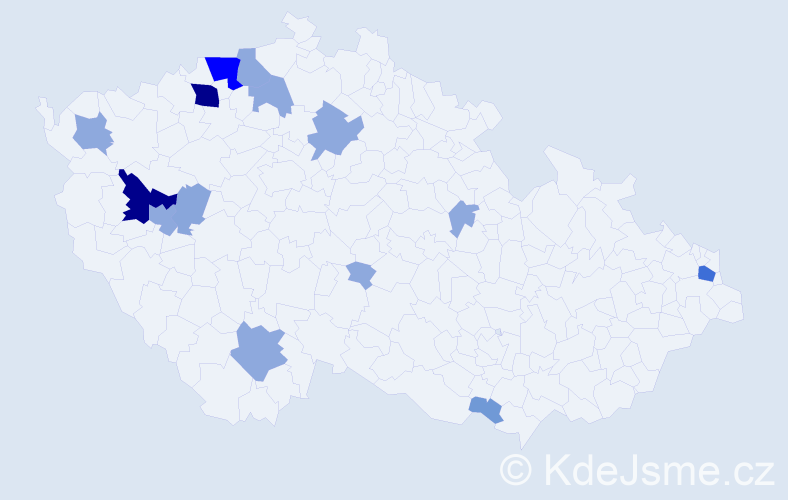 Příjmení: 'Tipanová', počet výskytů 43 v celé ČR