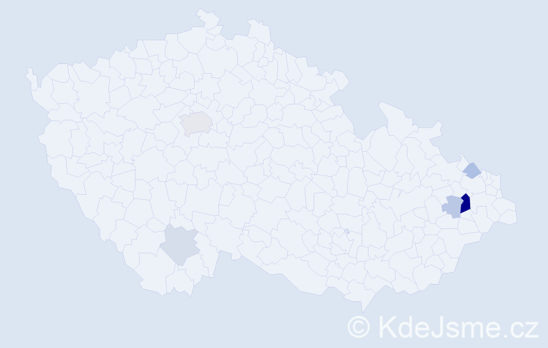 Příjmení: 'Pikulíková', počet výskytů 26 v celé ČR