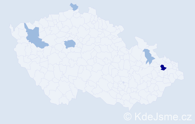 Příjmení: 'Leja', počet výskytů 9 v celé ČR