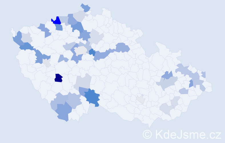 Příjmení: 'Ďurčo', počet výskytů 97 v celé ČR