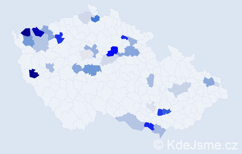 Příjmení: 'Karbula', počet výskytů 86 v celé ČR